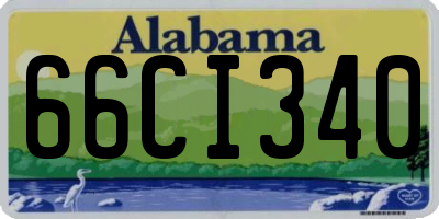 AL license plate 66CI340