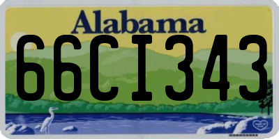 AL license plate 66CI343