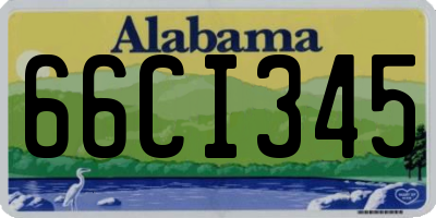 AL license plate 66CI345