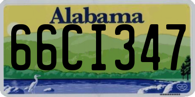 AL license plate 66CI347