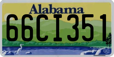 AL license plate 66CI351