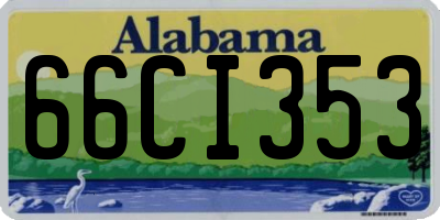 AL license plate 66CI353