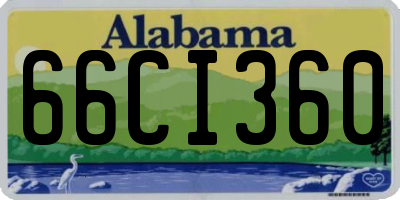 AL license plate 66CI360