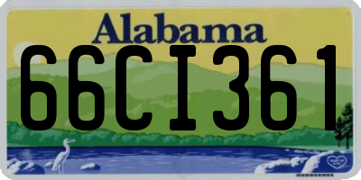 AL license plate 66CI361