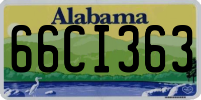 AL license plate 66CI363