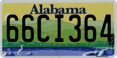 AL license plate 66CI364