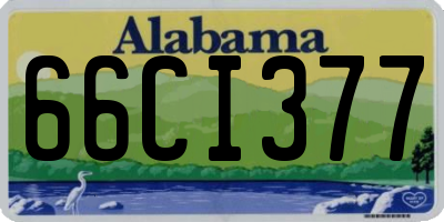 AL license plate 66CI377