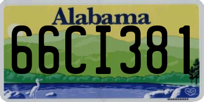 AL license plate 66CI381