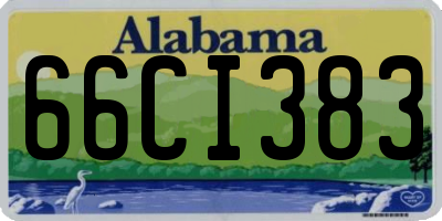 AL license plate 66CI383