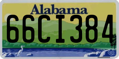 AL license plate 66CI384