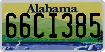 AL license plate 66CI385
