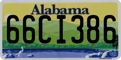 AL license plate 66CI386