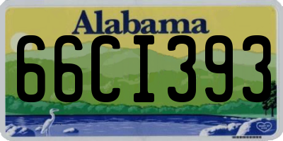 AL license plate 66CI393