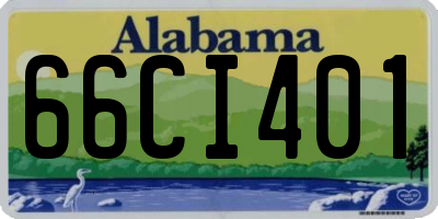 AL license plate 66CI401