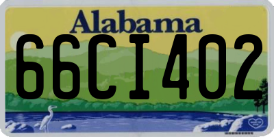 AL license plate 66CI402