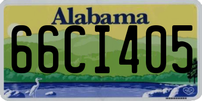AL license plate 66CI405