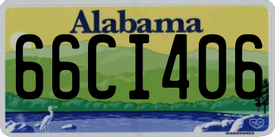 AL license plate 66CI406