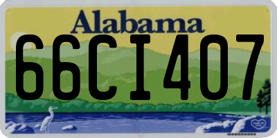 AL license plate 66CI407