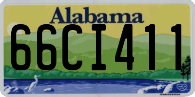 AL license plate 66CI411