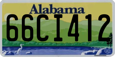 AL license plate 66CI412