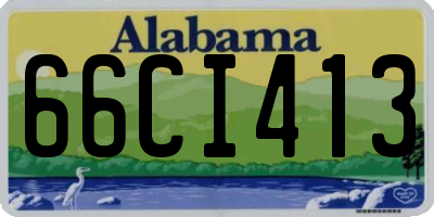 AL license plate 66CI413