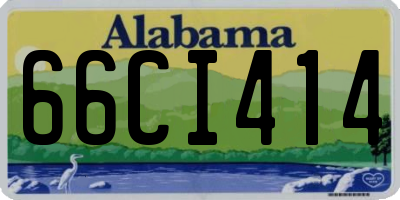 AL license plate 66CI414