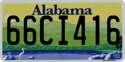 AL license plate 66CI416