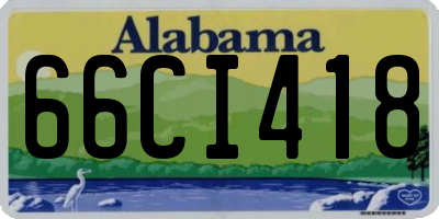 AL license plate 66CI418