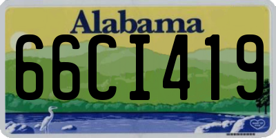 AL license plate 66CI419