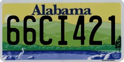 AL license plate 66CI421