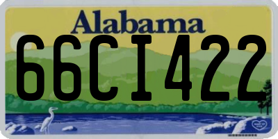 AL license plate 66CI422