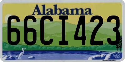 AL license plate 66CI423