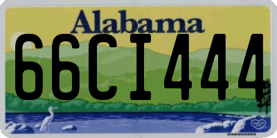 AL license plate 66CI444