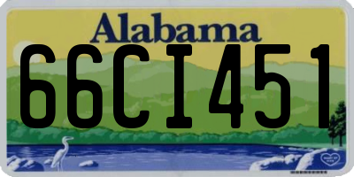 AL license plate 66CI451