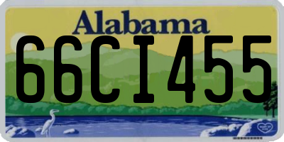 AL license plate 66CI455