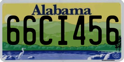 AL license plate 66CI456