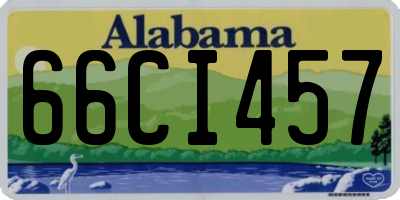 AL license plate 66CI457