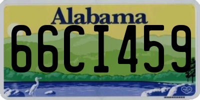 AL license plate 66CI459
