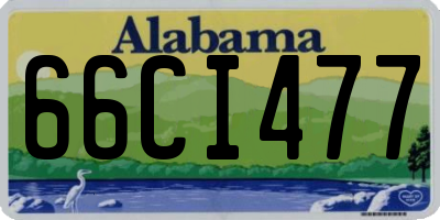 AL license plate 66CI477