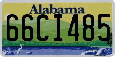 AL license plate 66CI485