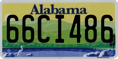 AL license plate 66CI486