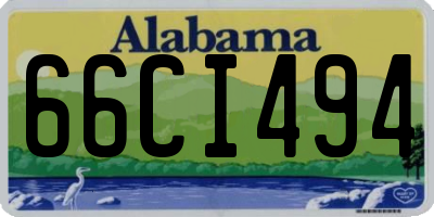 AL license plate 66CI494