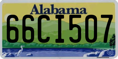 AL license plate 66CI507