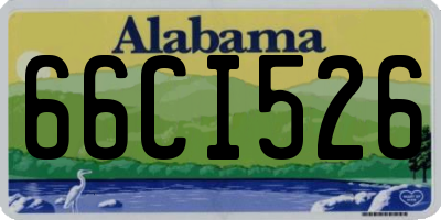 AL license plate 66CI526
