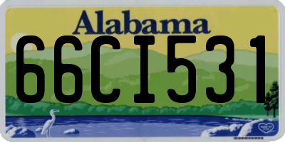 AL license plate 66CI531