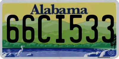 AL license plate 66CI533