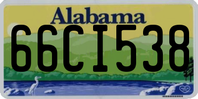 AL license plate 66CI538