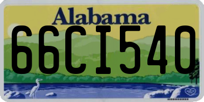 AL license plate 66CI540