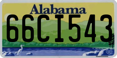 AL license plate 66CI543