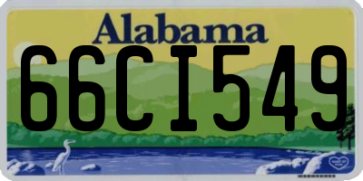 AL license plate 66CI549